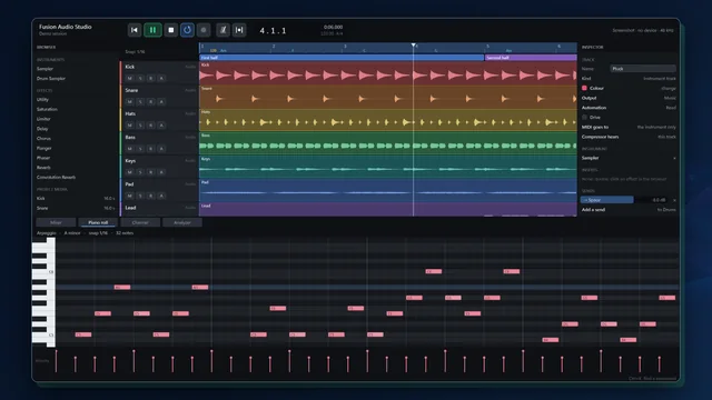 Fusion Audio Studio in a development build