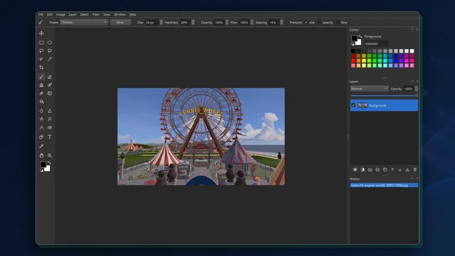 Fusion Photo Studio in a development build