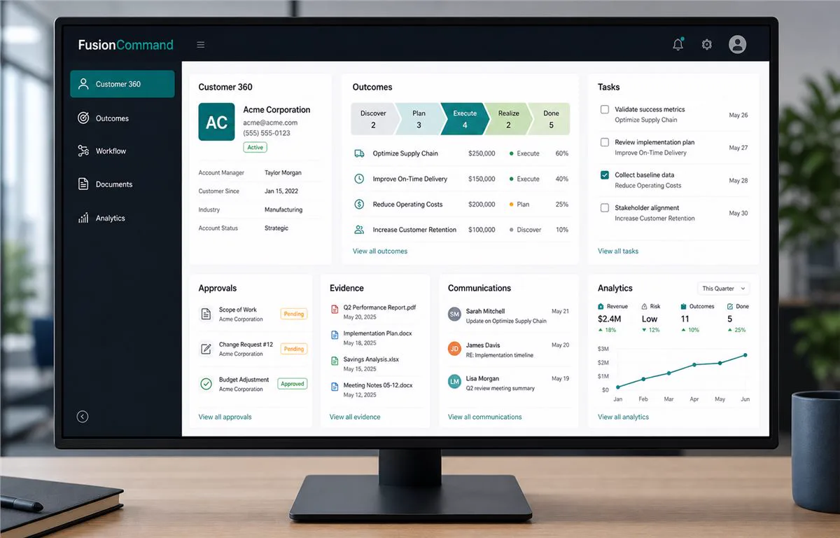 FUSION: Command CRM business operations dashboard